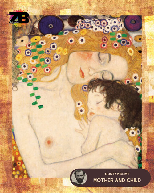 Gustav Klimt's Mother and Child