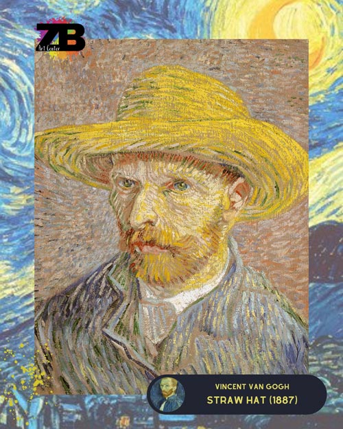 self portrait with a straw hat